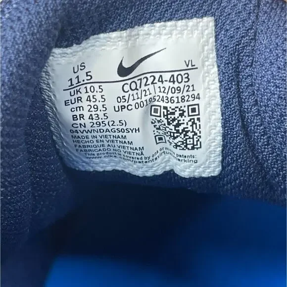 Nike Force Zoom Trout 7 Pro Baseball Metal Cleats MensSize 11.5 (CQ7224-403) - Picture 11 of 11